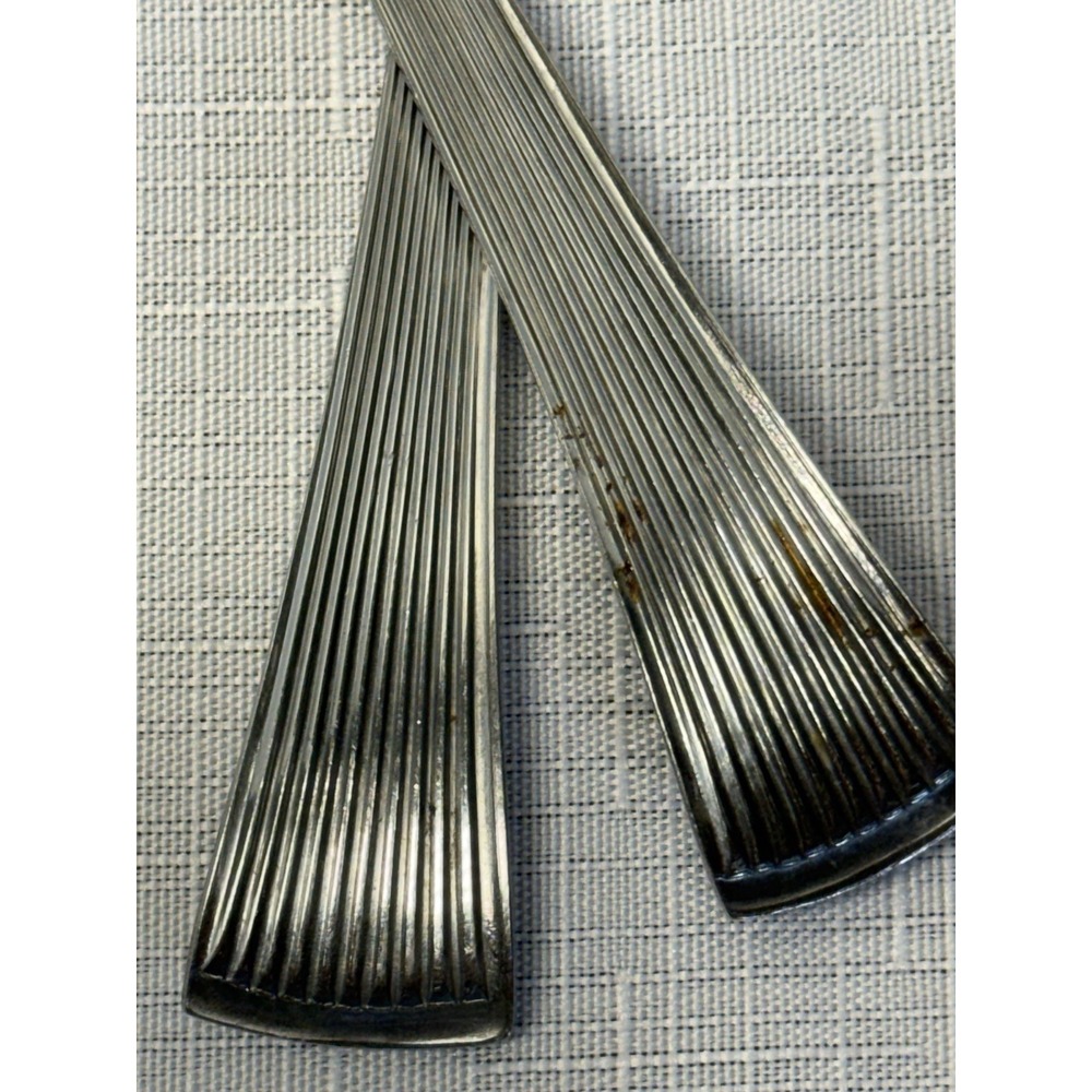 Barclay Geneva Vintage Stainless Fluted Ribbed Spoons Set Replacement Flatware - Picture 3 of 7